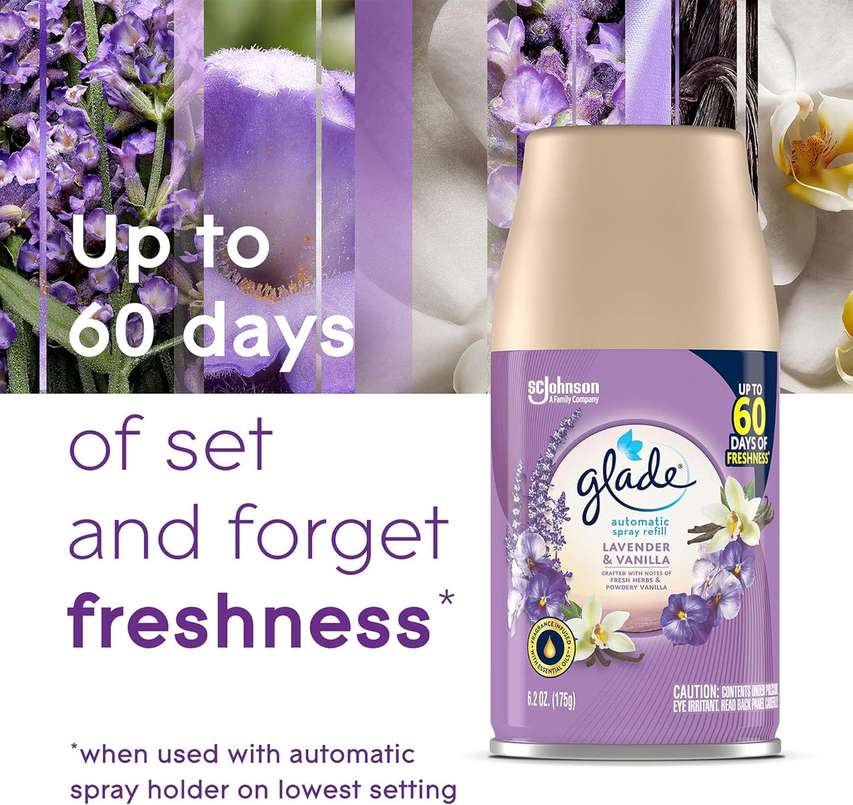 2-count refill pack compatible with the glade automatic spray holder unit