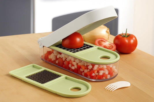 2-cup collection container that doubles as a built-in measuring cup