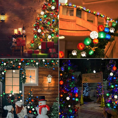 2-in-1 combined christmas ornament and string light design