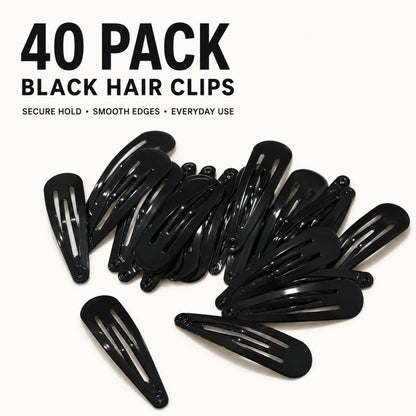 2-inch length x 0.55-inch width metal snap barrette