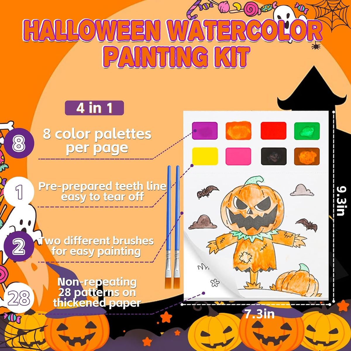 2 included brushes sized for small hands