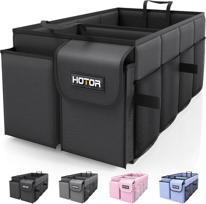 2 large main compartments with 6 stretchy mesh exterior pockets