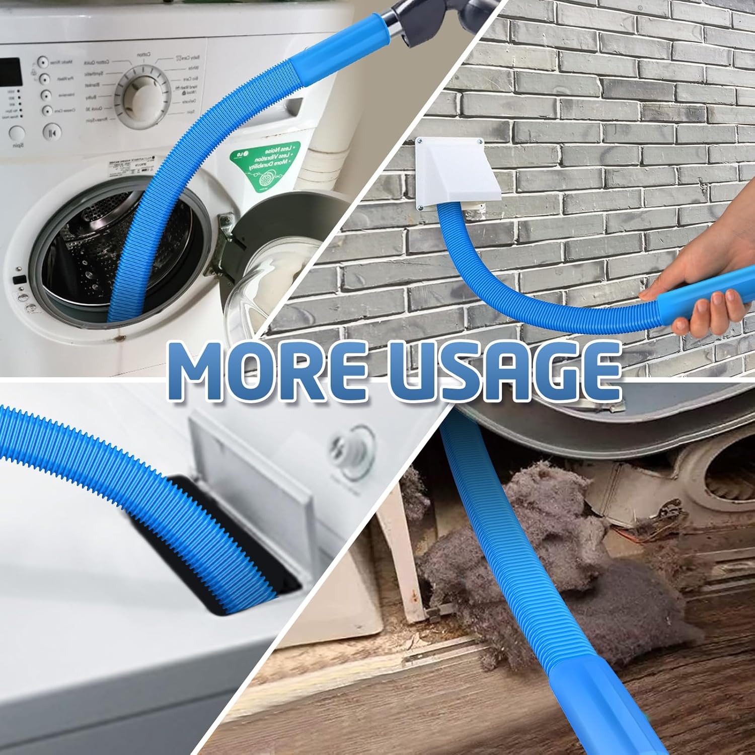 2-pack configuration with both vacuum hose attachment and lint brush included