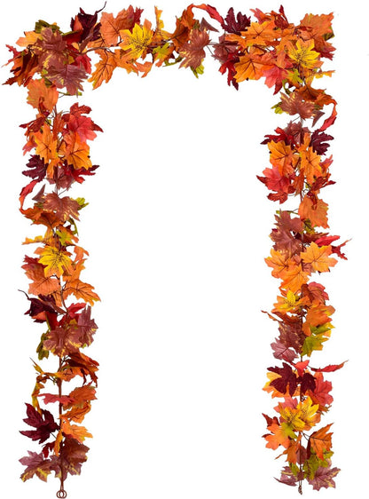 2-pack of 5.9 ft garlands providing 11.8 ft of coverage that can be linked for longer runs