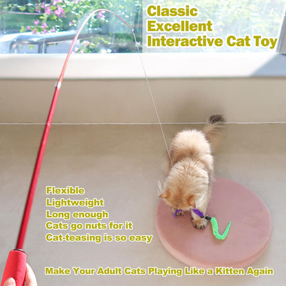 2 retractable cat wands included in the pack
