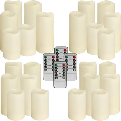 2 x aa battery power per candle rated for approximately 50,000 hours