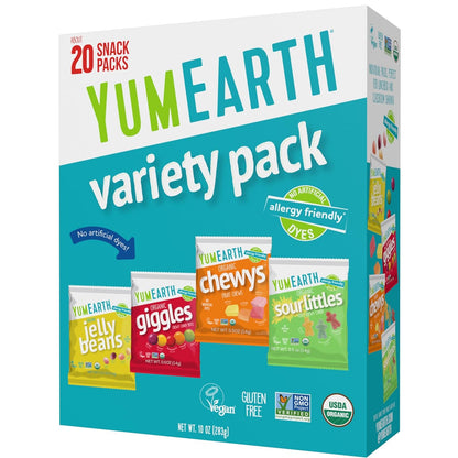 20-count box with individually wrapped single-serving packs