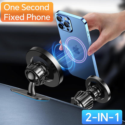 [Brand] Magnetic Car Phone Holder - Quick One-Hand Docking for Rideshare Drivers and Gig Workers, 360° Rotation