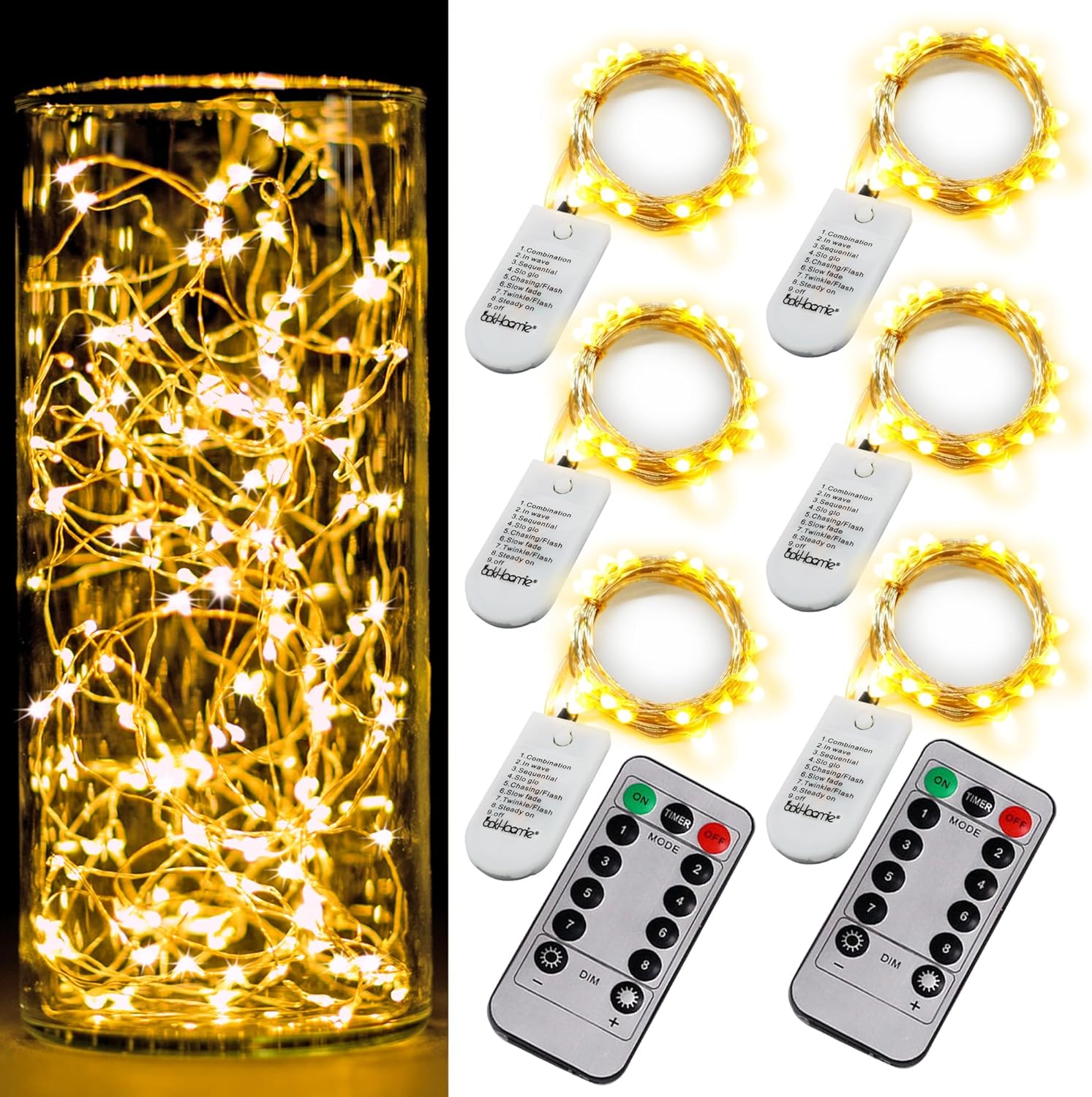 20 micro leds on 6.5ft flexible silver-plated copper wire (also available in 7ft and 10ft)