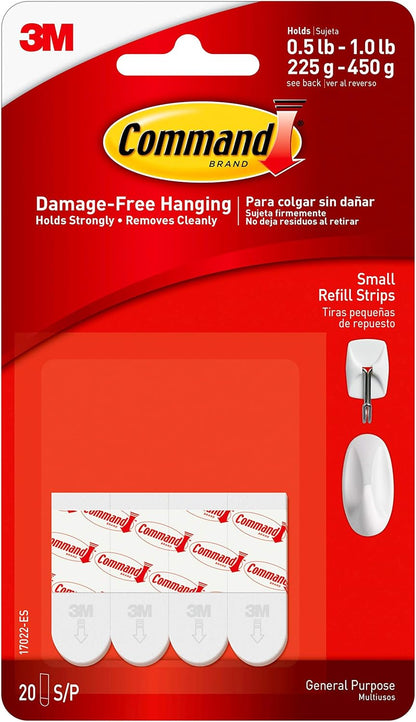 20-pack of small white replacement adhesive strips