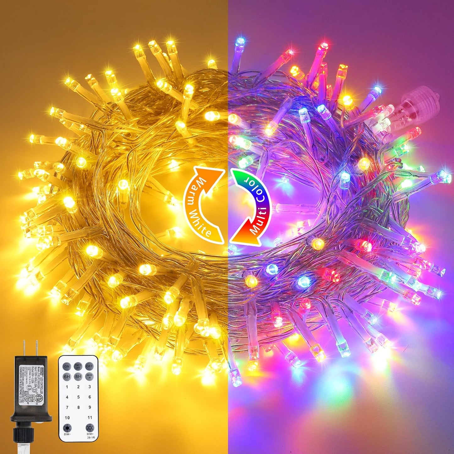 200 led bulbs on 66ft flexible cable (with 150/300/400 led variants available)