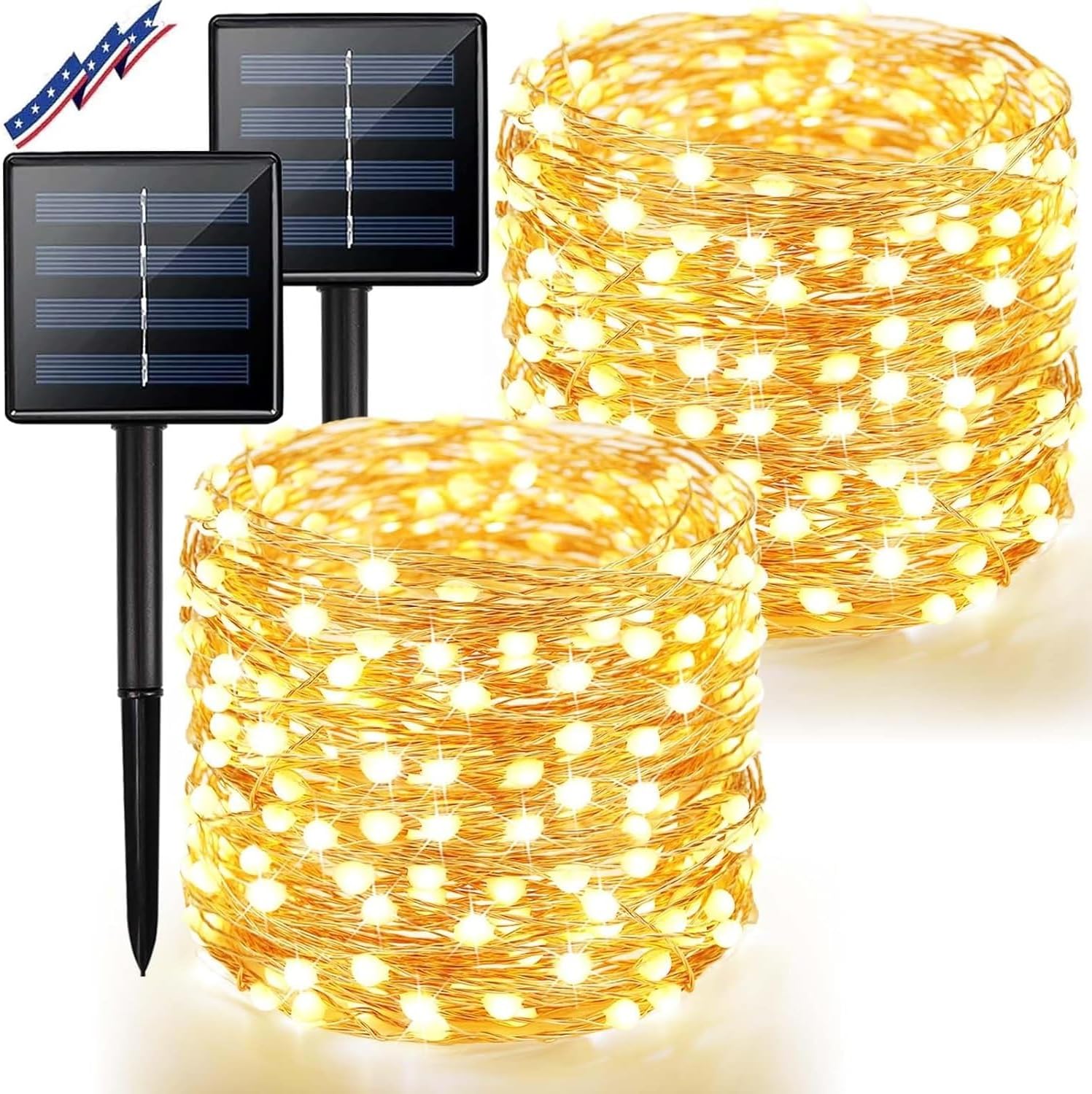 200 super-bright leds per strand with 360° lighting angle on flexible copper wire