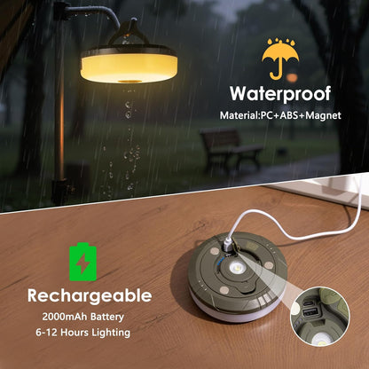 2000mah rechargeable battery delivering 6-12 hours of runtime