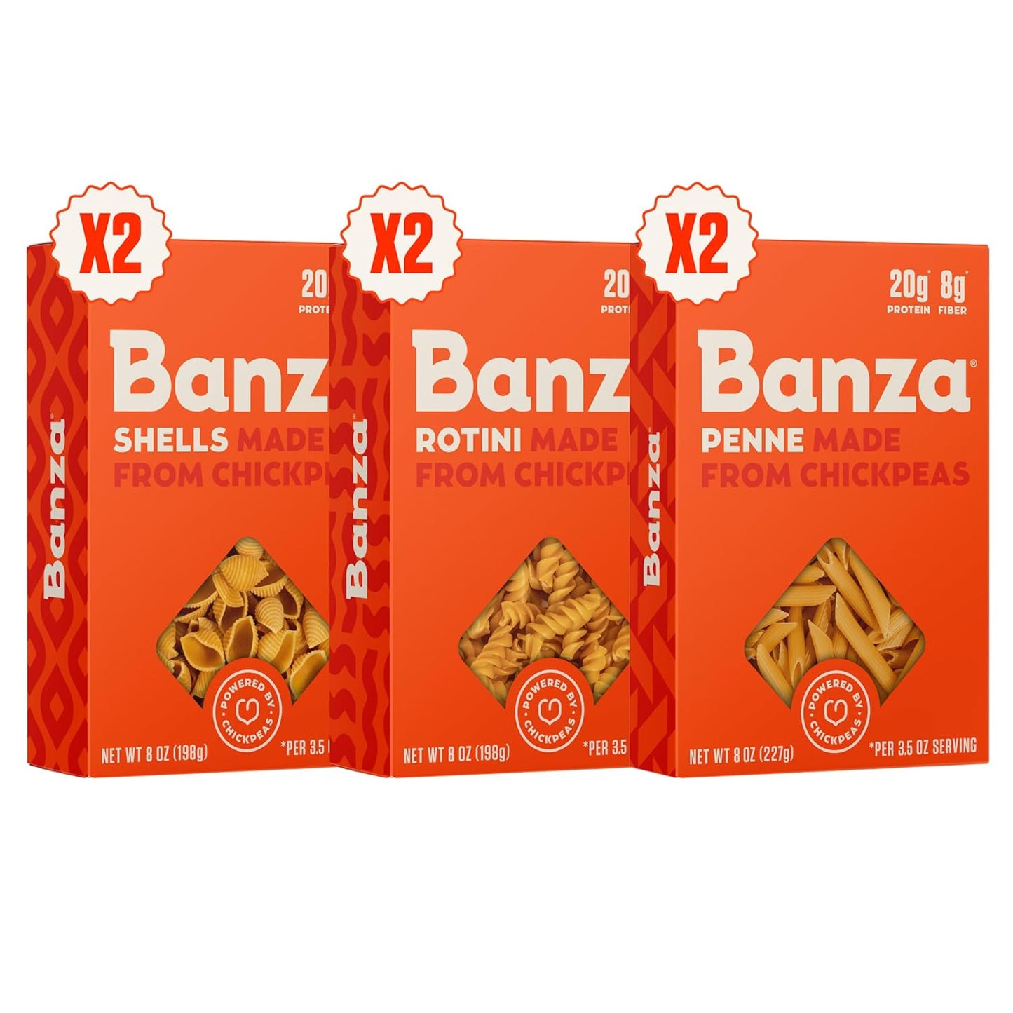 20g of plant-based protein per serving from chickpeas