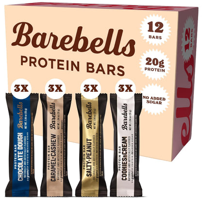 20g protein per bar sourced from milk protein blend (casein + whey), whey isolate, and soy isolate