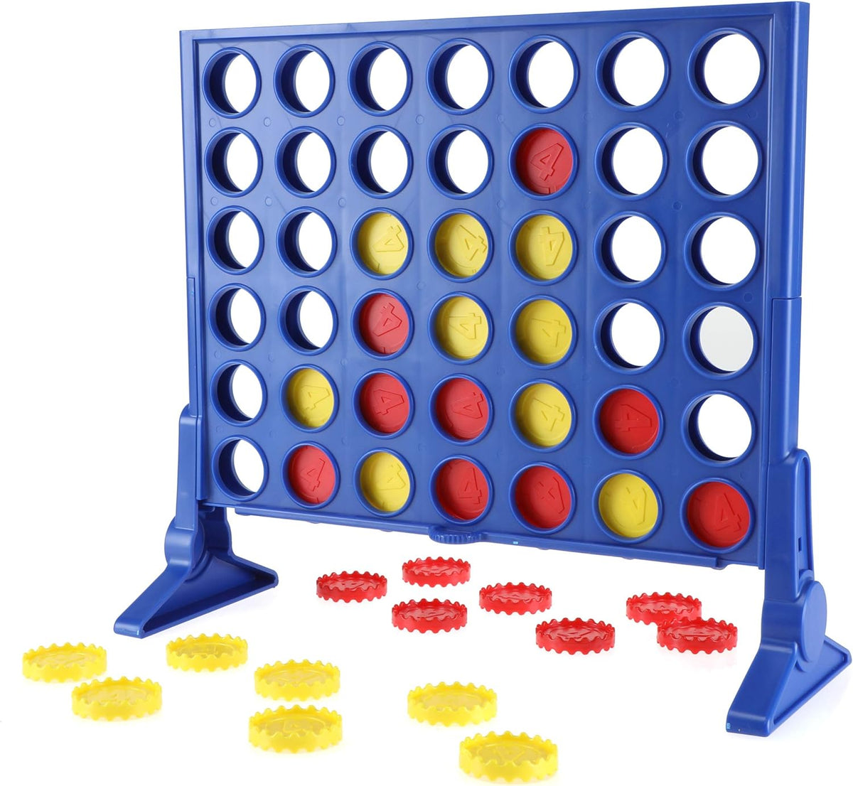 21 red discs and 21 yellow discs for full two-color head-to-head play