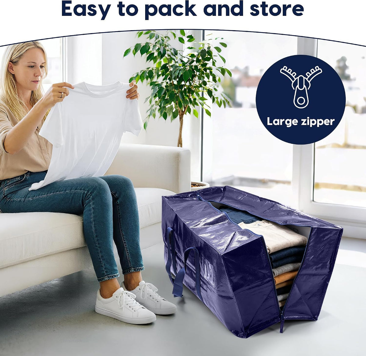 210 gsm heavy-duty polyethylene/polypropylene woven fabric with reinforced side-stitched straps