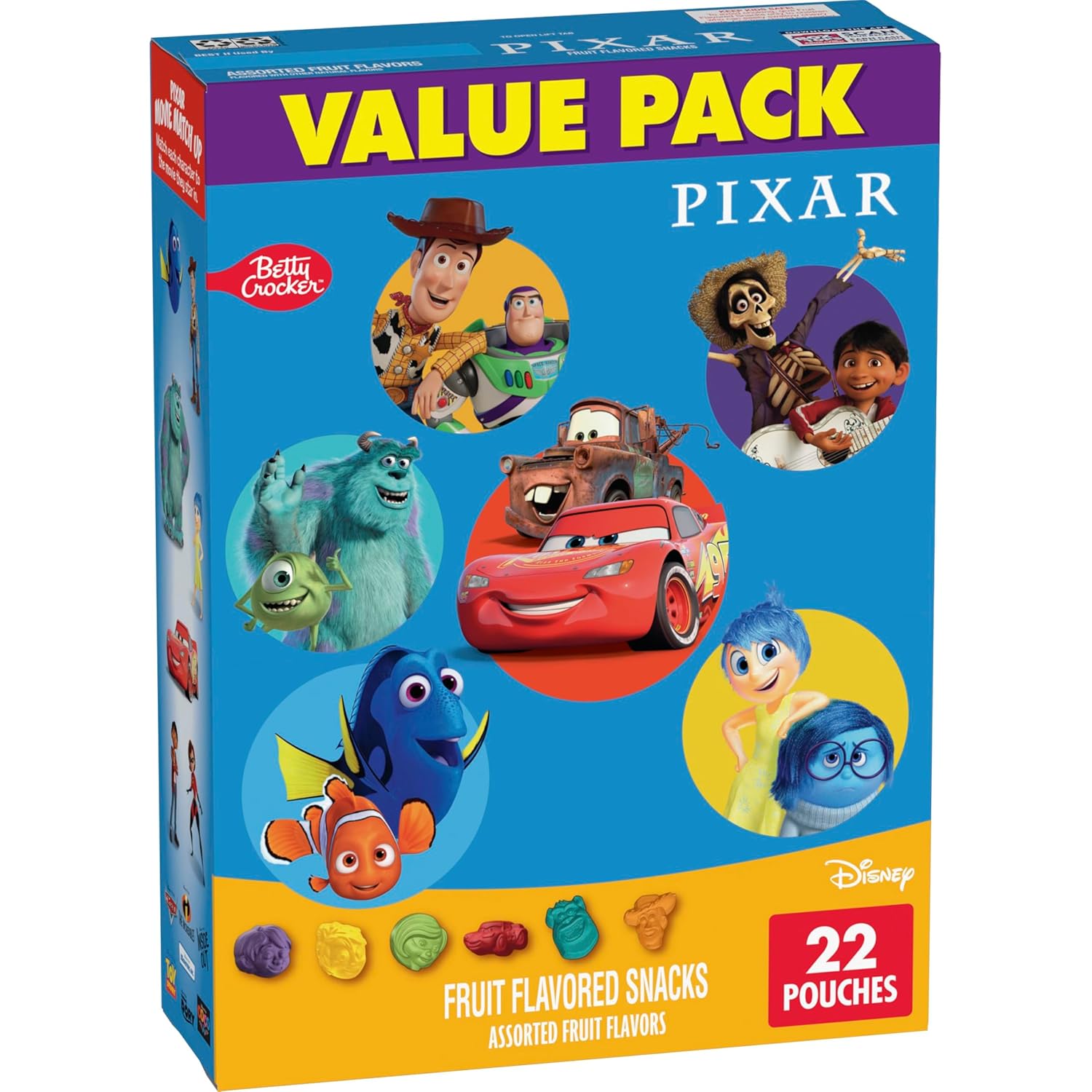 22 individually sealed fruit-flavored snack bags
