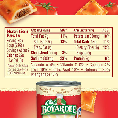 220 calories and 8g protein per serving with 0g trans fat