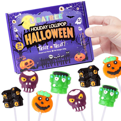 24 individually wrapped lollipops with extra-secure tamper-evident packaging