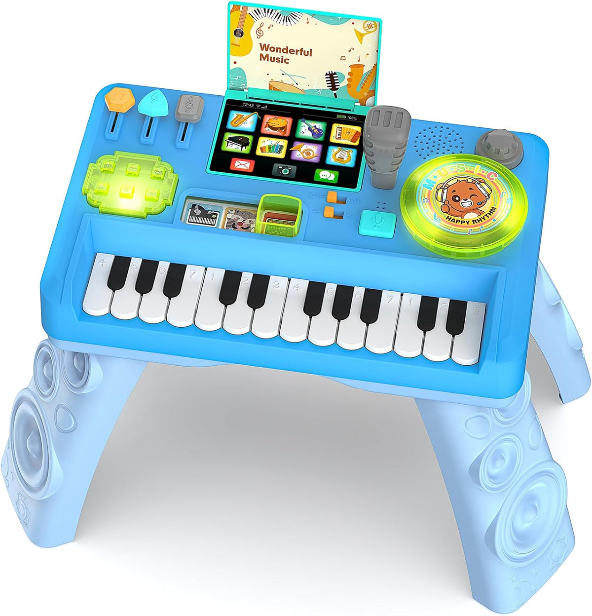 24 piano keys comprising 14 white keys and 10 black keys