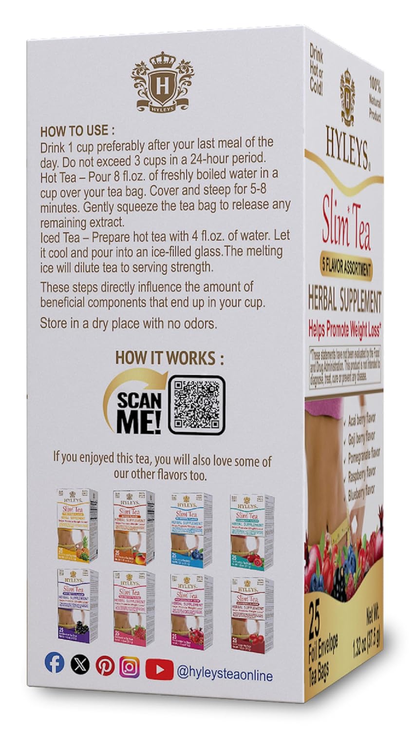 25 individually foil-sealed tea bags per box for freshness