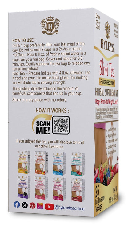25 individually foil-sealed tea bags per box for freshness
