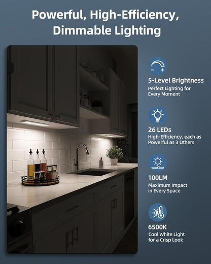 26 high-efficiency leds delivering 100 lumens at 6500k daylight white