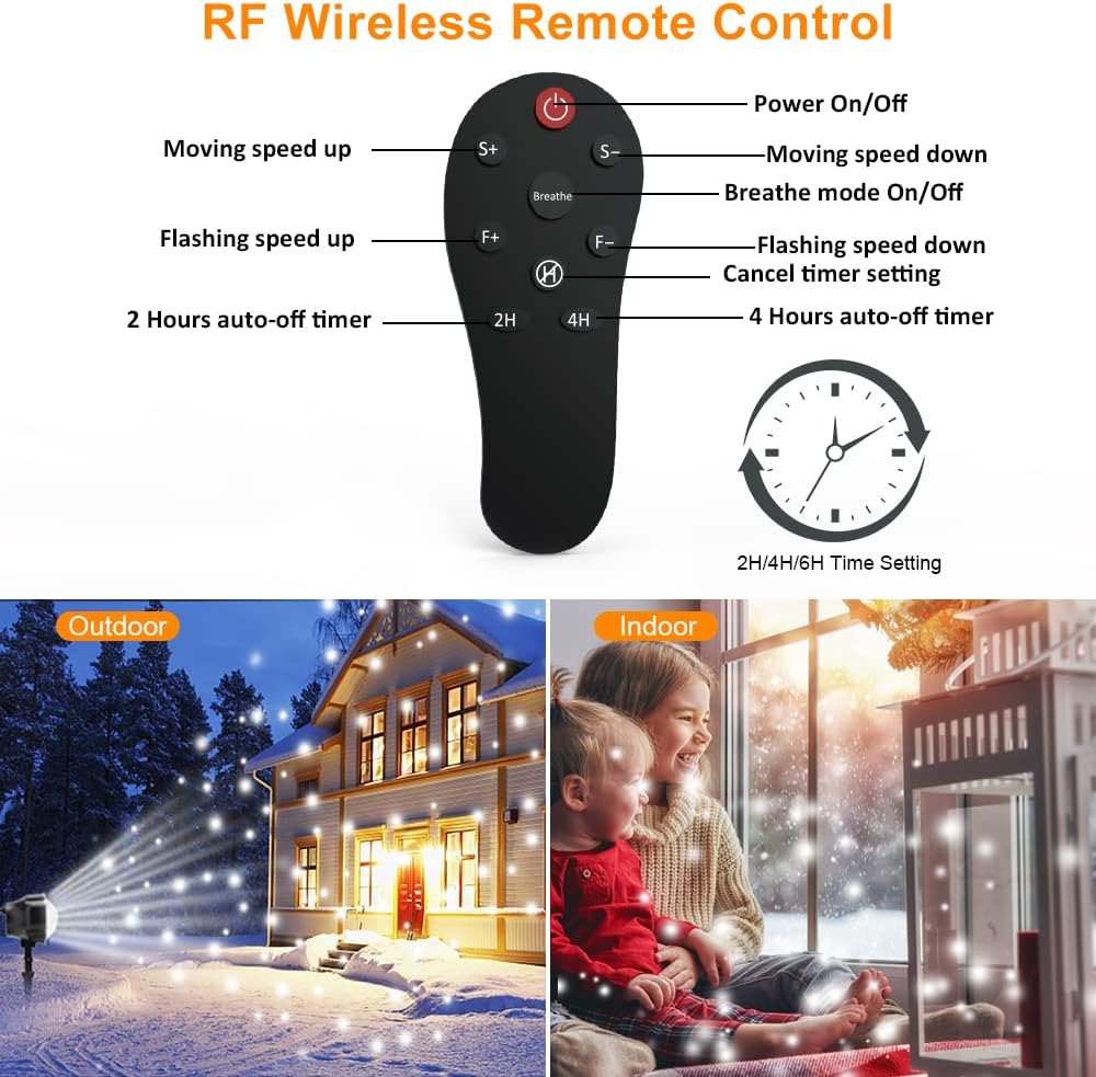 270-degree adjustable projector head for flexible aiming at walls, trees, or house facades
