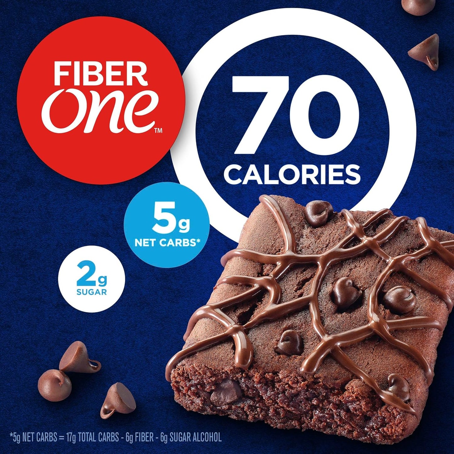 2g sugar and 5g net carbs per serving using sugar alcohol and allulose