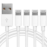 [Brand] Lightning to USB Cable 4-Pack – Reliable Spare Cords for Bedroom and Travel Nightstands