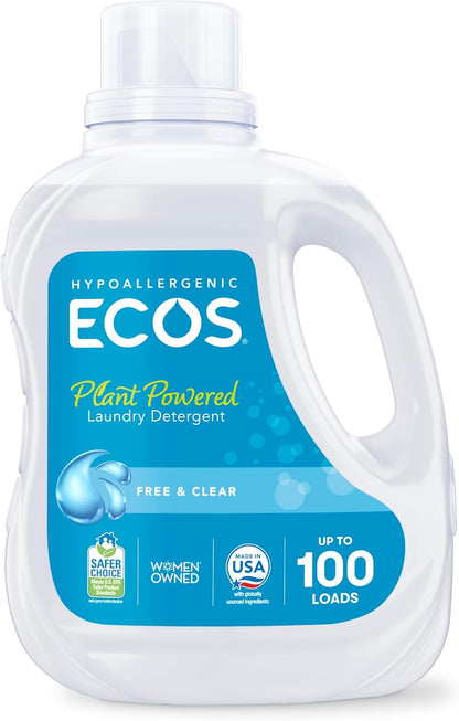 2x concentrated liquid formula delivering 100 loads per 100 fl oz container