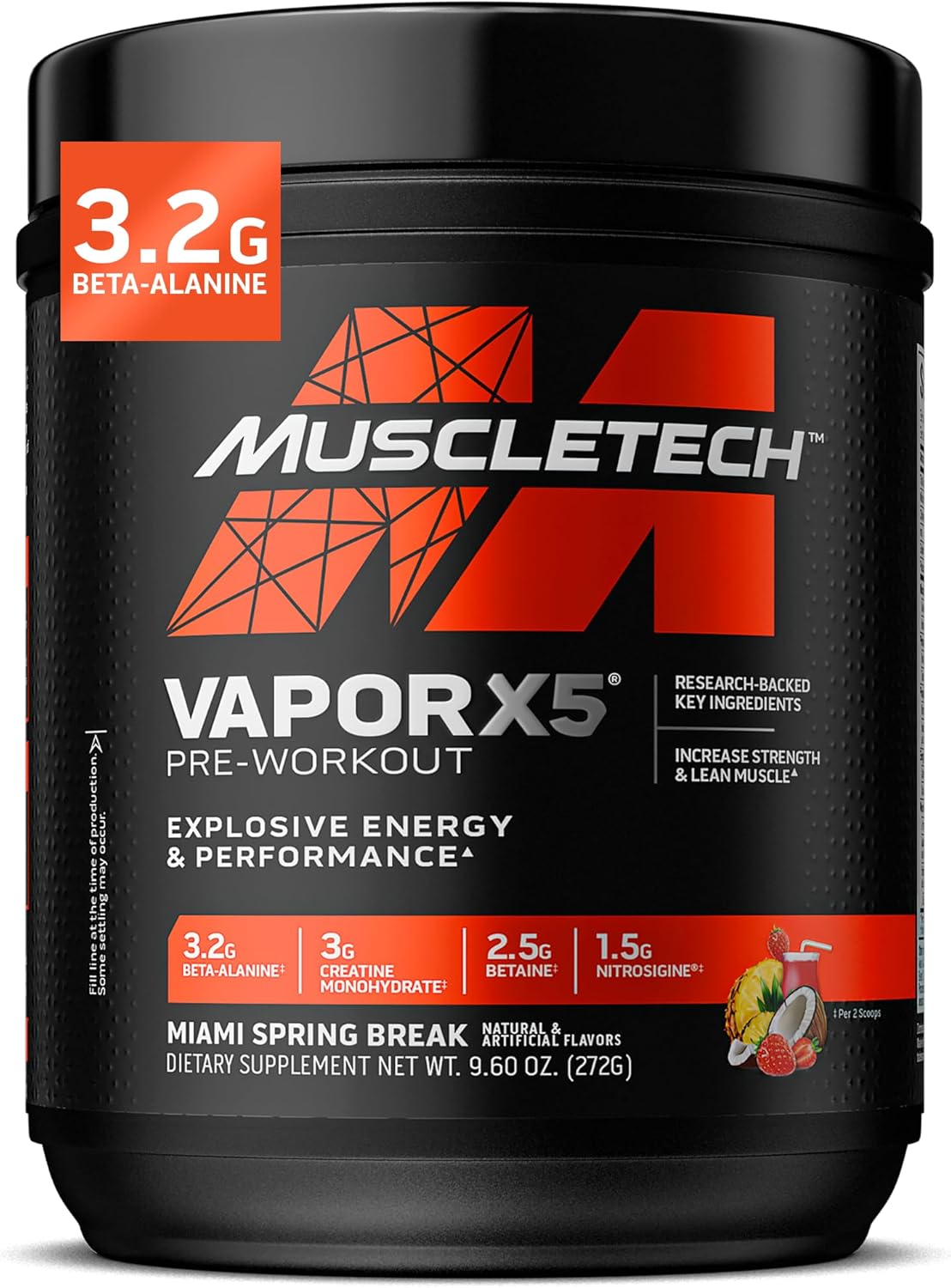 3,000mg creatine monohydrate per serving for strength and lean muscle support