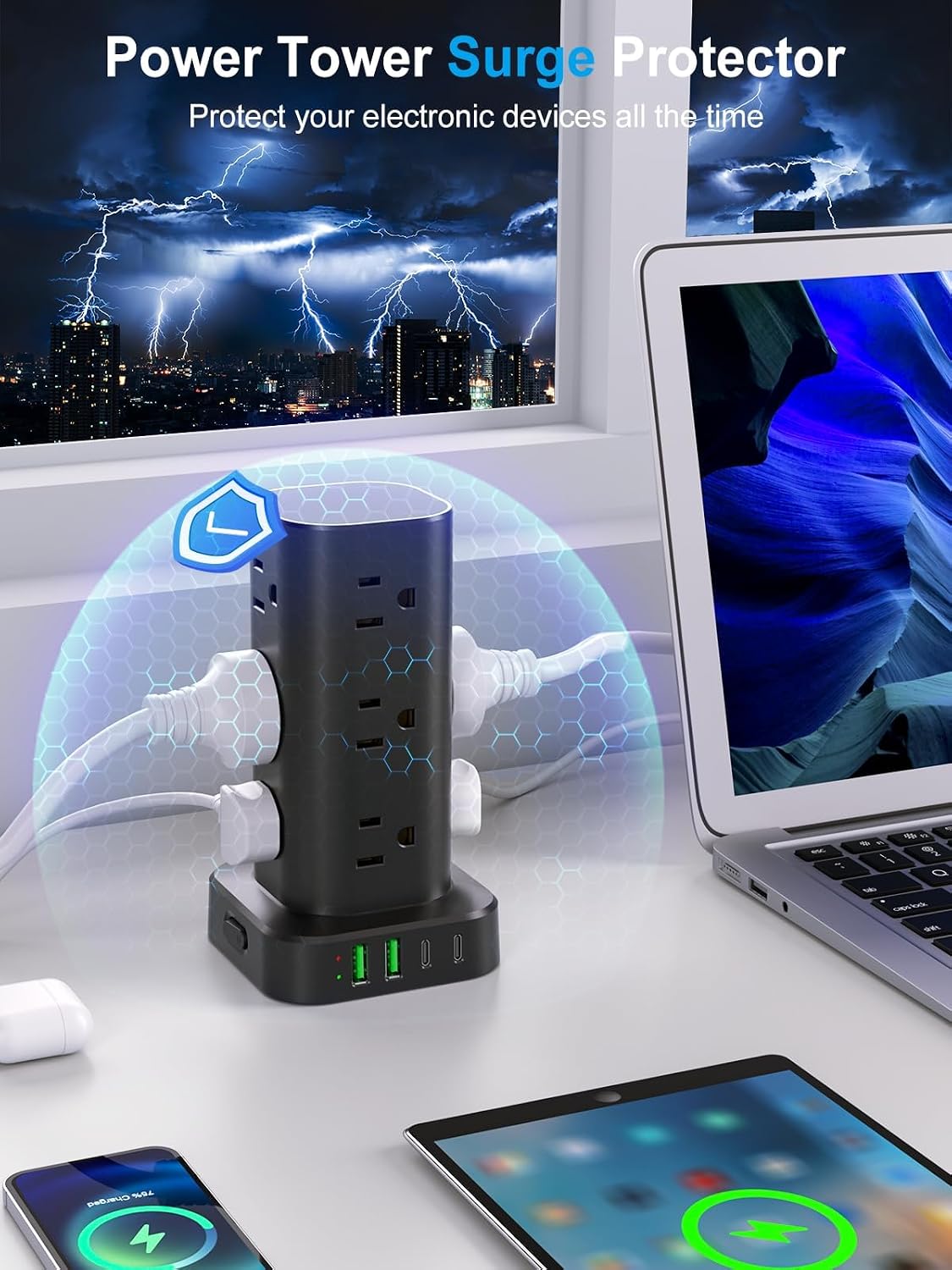 3.4a total usb output with 30% faster usb-c charging vs standard 5w