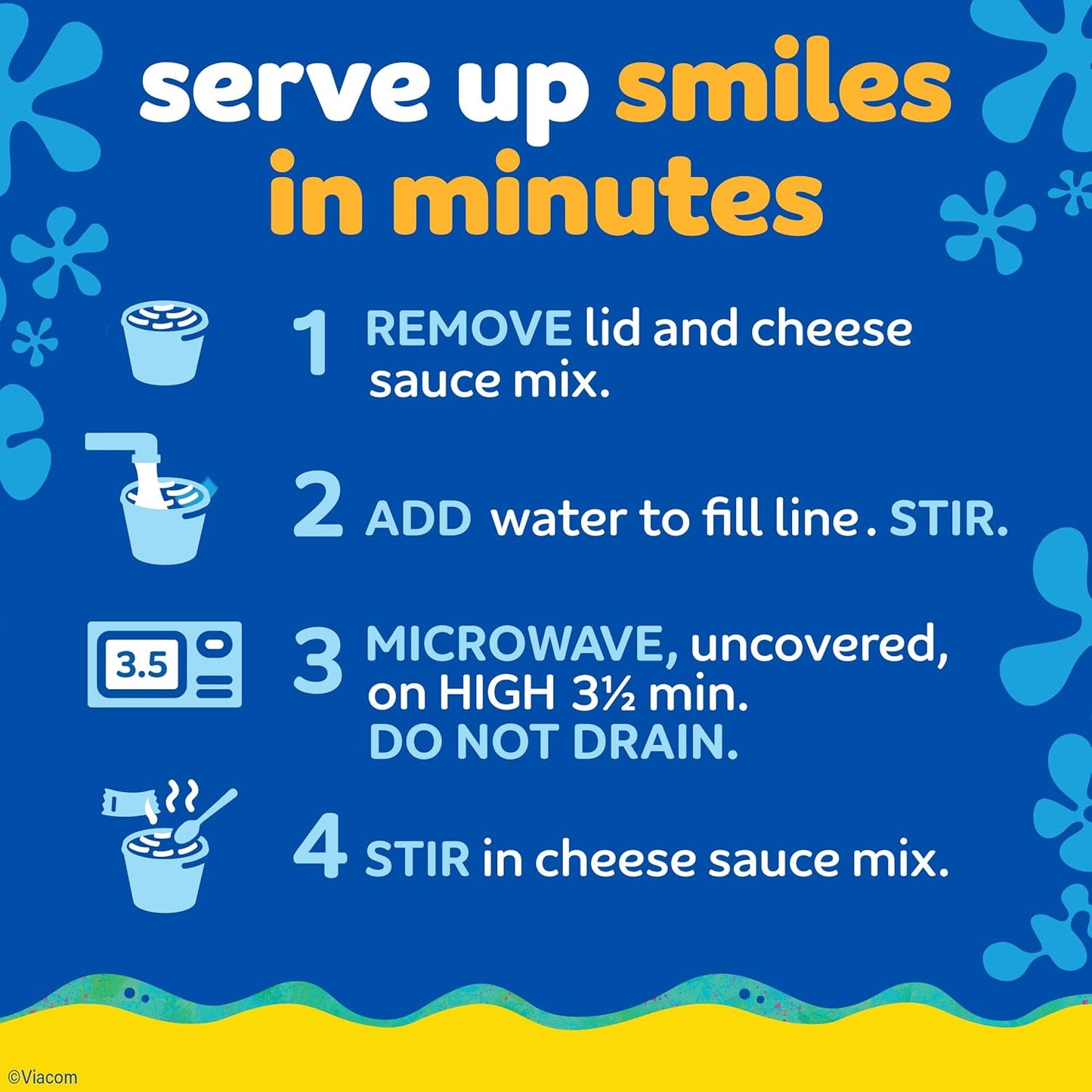 3.5-minute microwave cook time from cup to plate