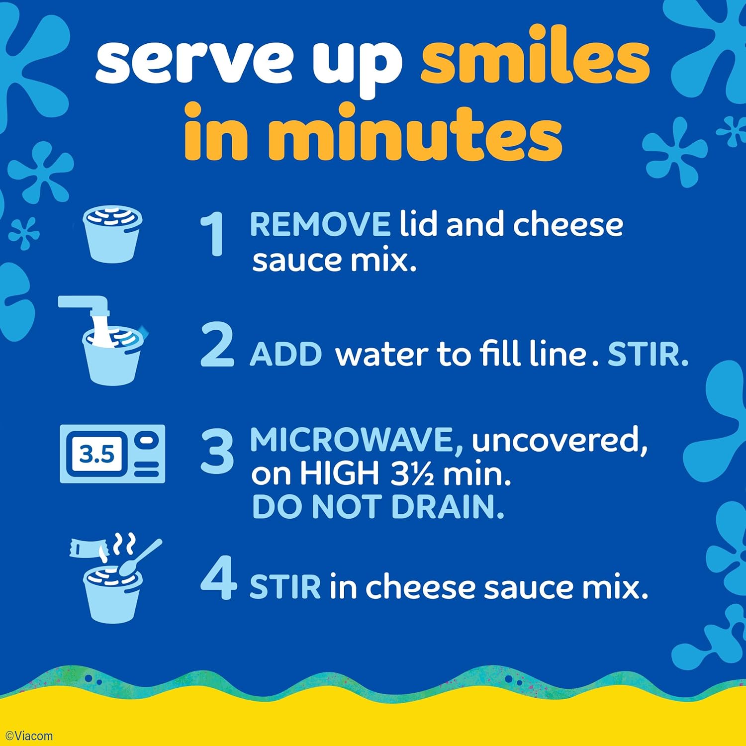 3.5-minute microwave cook time from cup to plate
