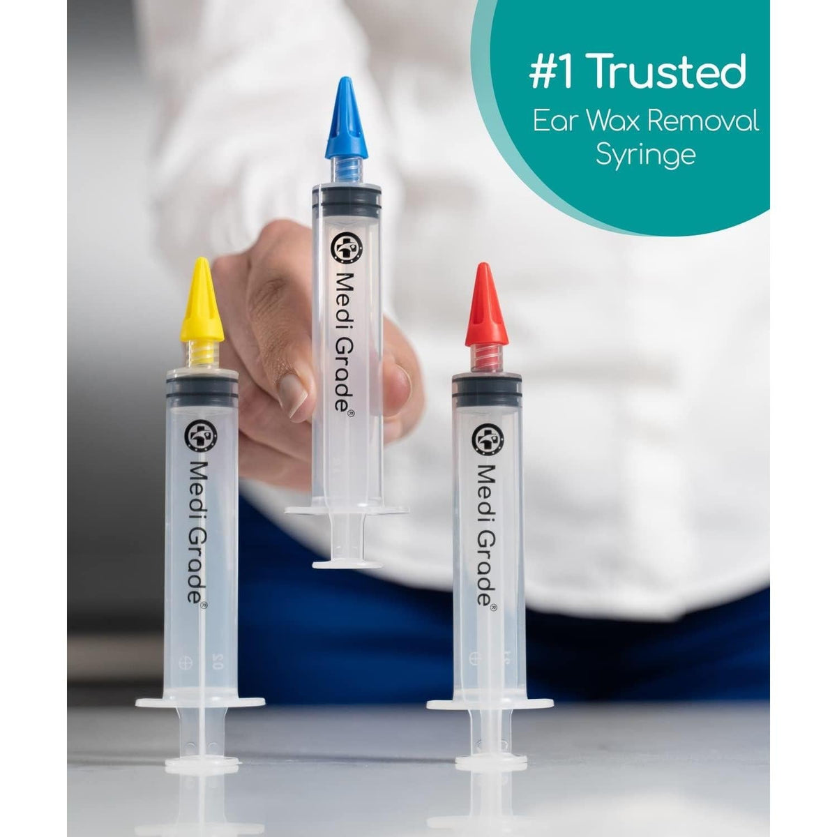 3 color-coded interchangeable tips for individual family member use