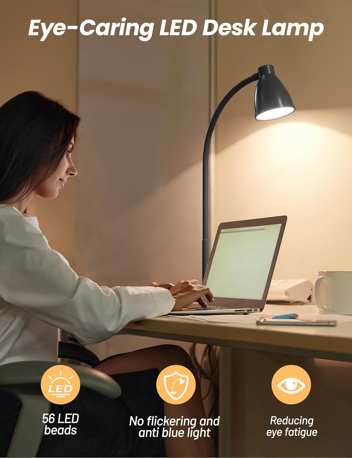 3 color modes: natural light, white light, warm light (cycled via side button)