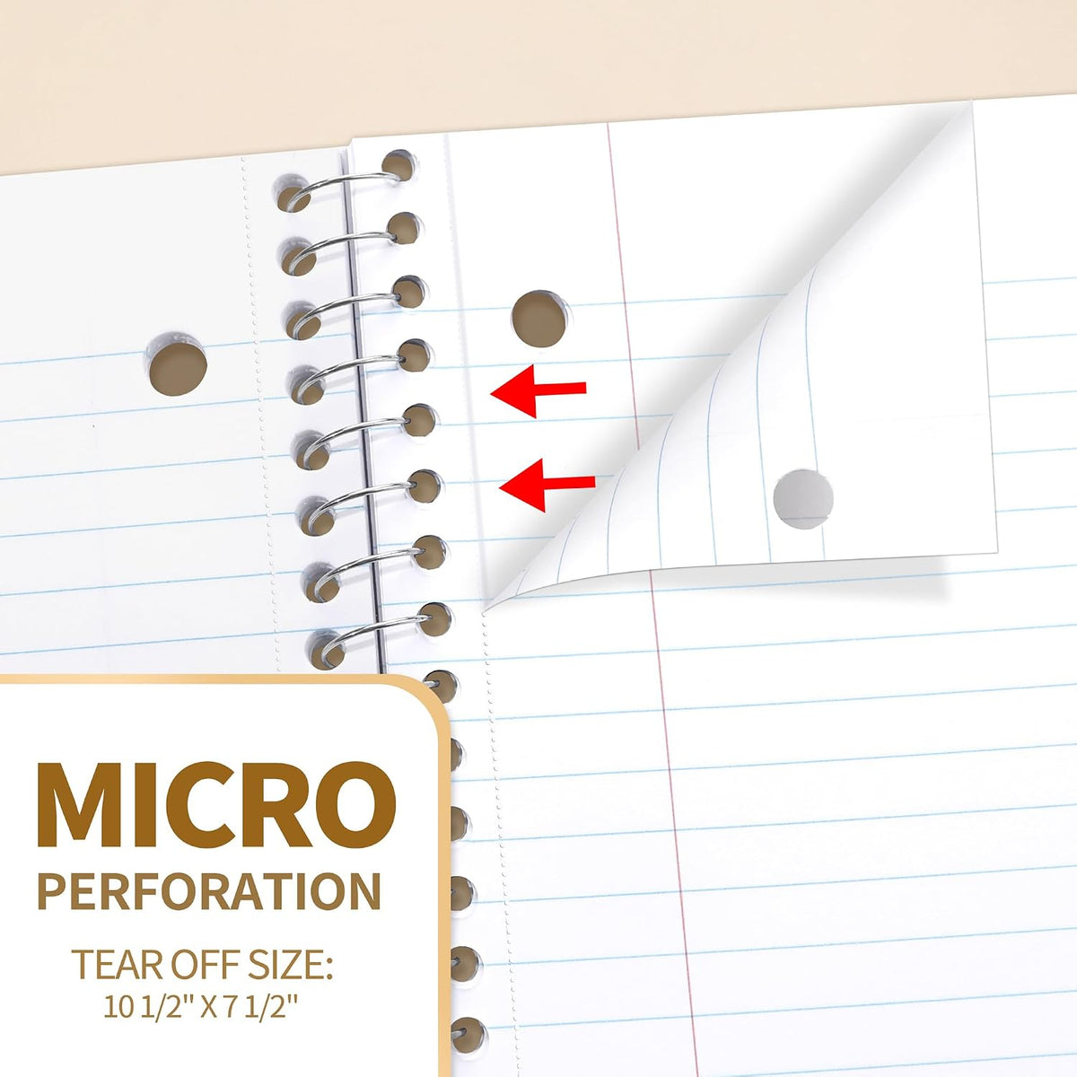 3-hole punched pages compatible with standard 3-ring binders