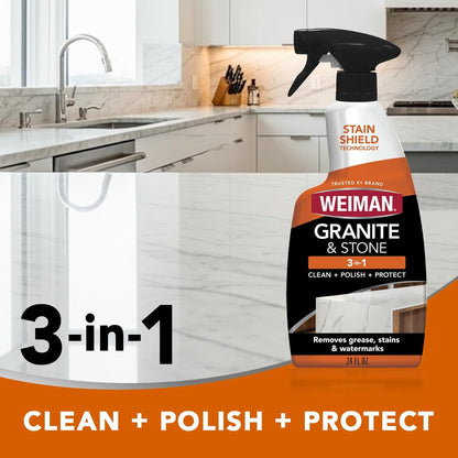 3-in-1 action: cleans, polishes, and protects in a single spray-and-wipe step