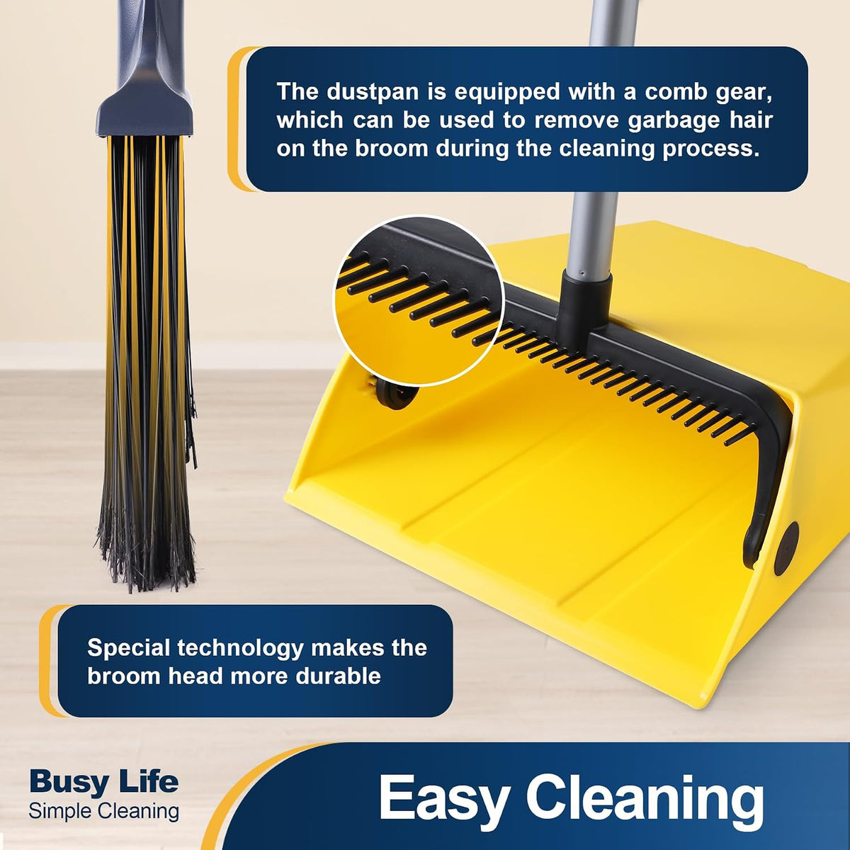 3-layer flagged pet bristles designed for heavy-duty sweeping