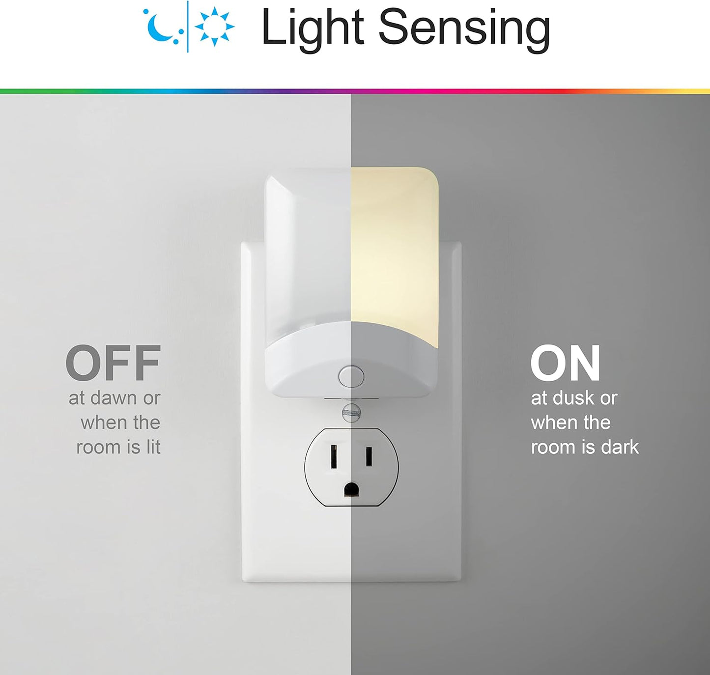3 lighting modes: solid color, color-cycling, and soft white