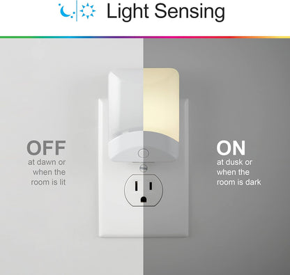 3 lighting modes: solid color, color-cycling, and soft white