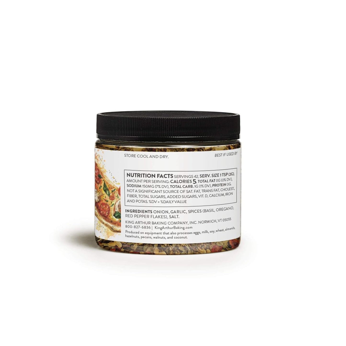 3-ounce shaker container (3 x 3 x 3 inches) sized for repeated home use
