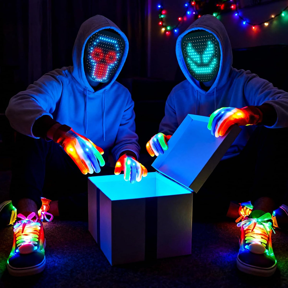 HalloweenAura LED Skeleton Bundle – After-Hours Rave & Outdoor Nightclub Dance Floor Glow Accessories