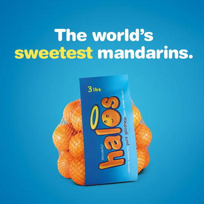 Wonderful Halos Mandarins – Seedless Easy-Peel Mandarins for Portable Family Snacks and Open-Air Parties, 3-Pound Bag
