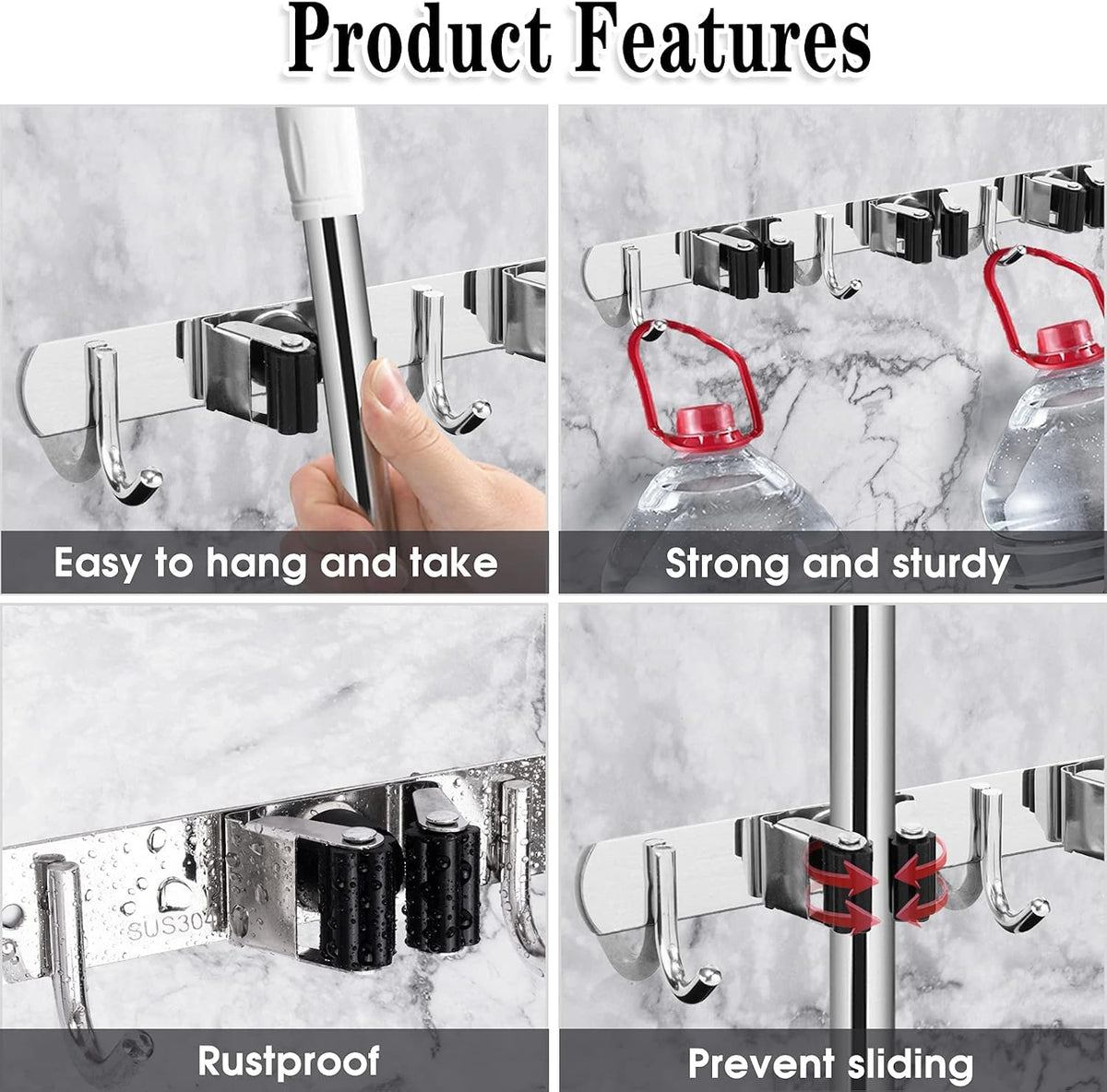 3 racks and 4 hooks configuration (also available in 2-rack and 5-rack variants)