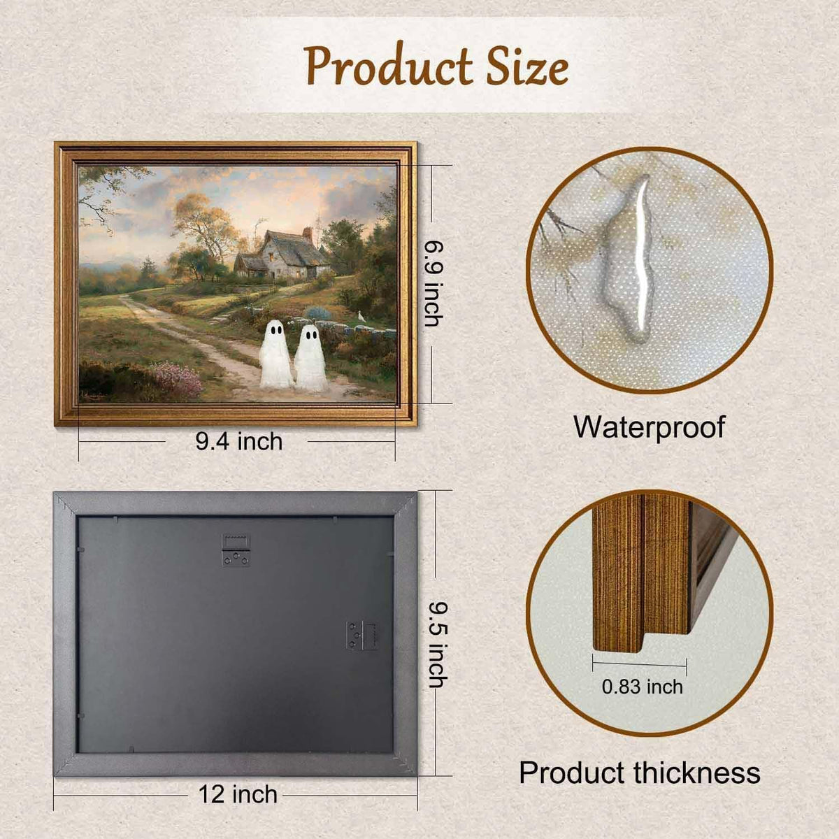 3 size options: 12"x9.5", 16"x12", and 20"x16" for flexible wall arrangement