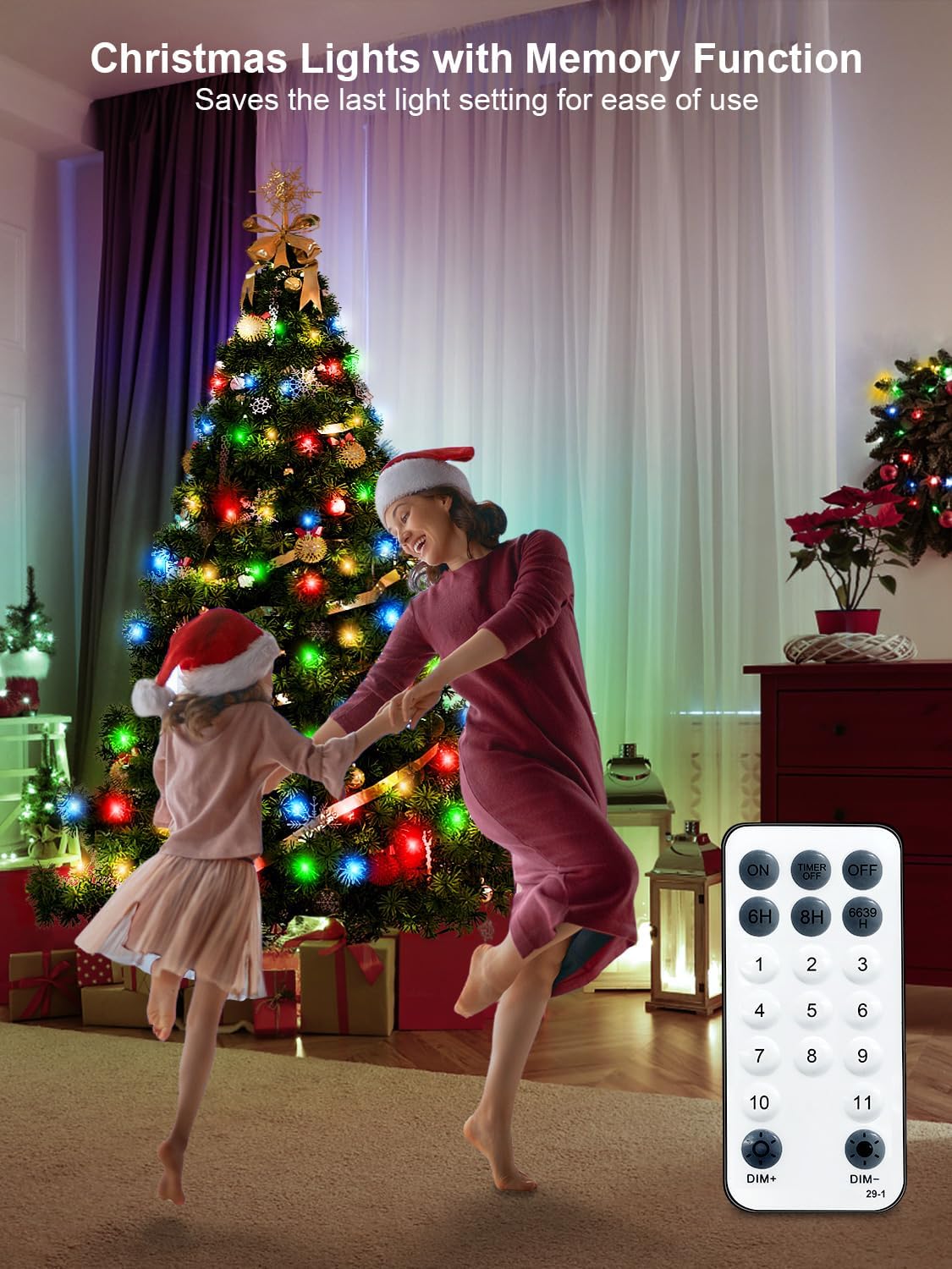 3 timer modes (6h, 8h, 6h-on/18h-off) with memory chip that retains last mode