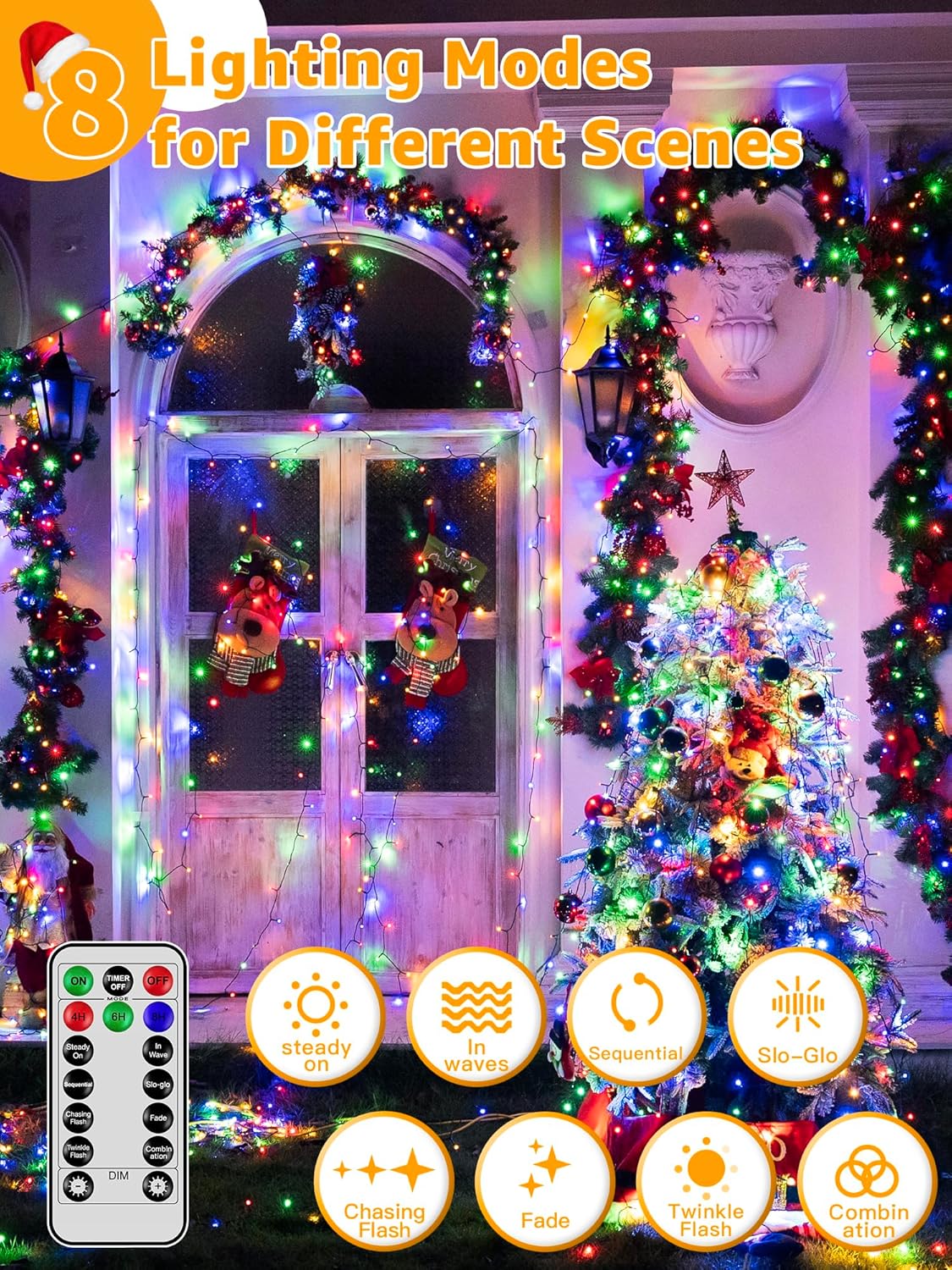 3 timer presets (4/6/8 hours on) with memory function that restores last mode and brightness